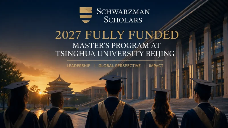 Schwarzman Scholars 2027 fully funded Master's program at Tsinghua University Beijing