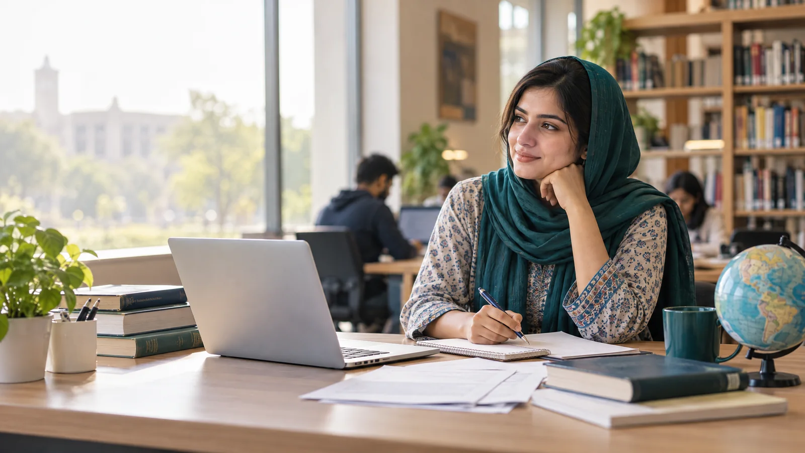 Pakistani student reviewing the CM Punjab Honhaar Scholarship 2026 on a laptop at a desk